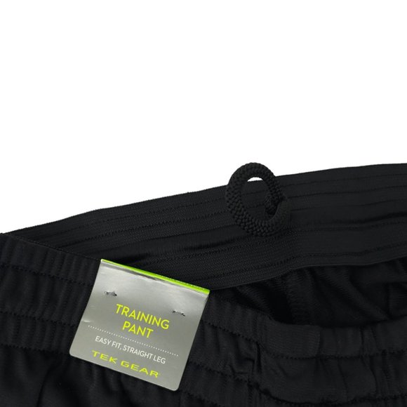 Tek Gear Training Pant Mens S Piped Tricot Drawstring Elastic Waist Black NEW - Picture 9 of 13